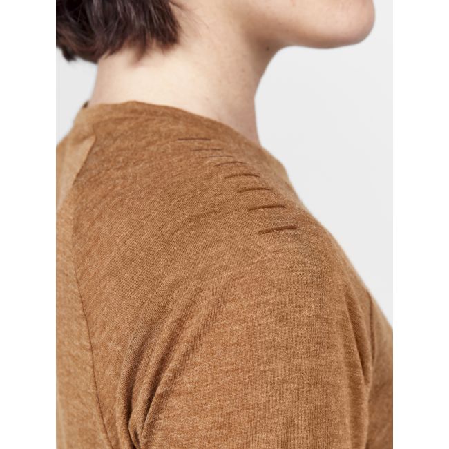 Craft ADV Trail Wool SS Tee W – Tricou de alergare trail cu lână - Maro (685200)
