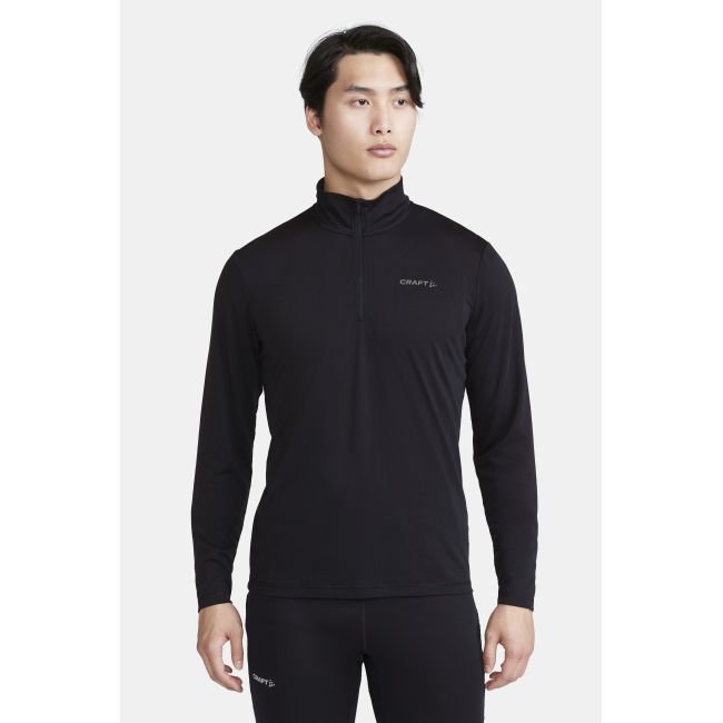 Craft Core Essence Bi-blend Half Zip LS Tee – Bluză sport cu fermoar scurt - Negru