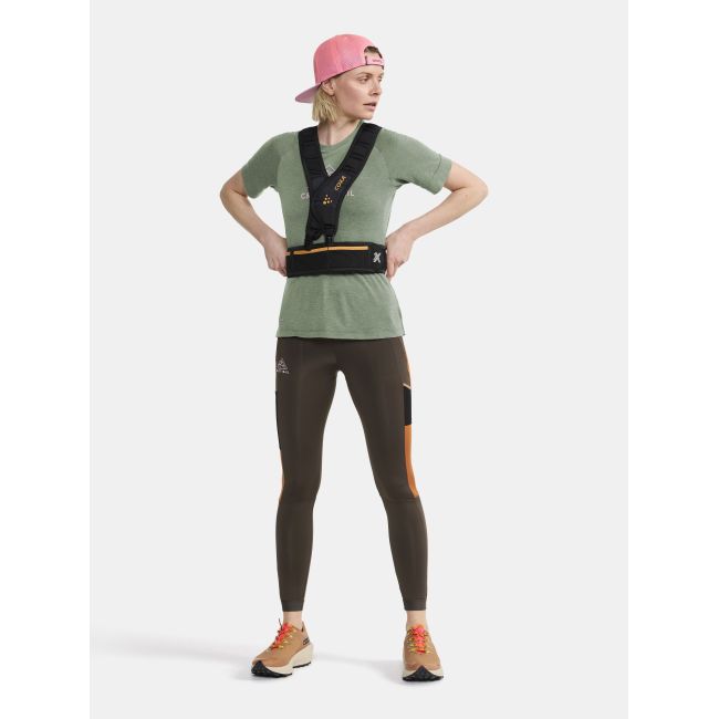 Craft ADV Trail Wool SS Tee W – Tricou de alergare trail cu lână - Verde