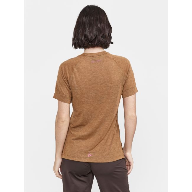 Craft ADV Trail Wool SS Tee W – Tricou de alergare trail cu lână - Maro (685200)