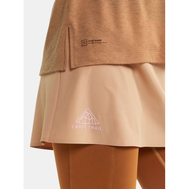Craft ADV Trail Wool SS Tee W – Tricou de alergare trail cu lână - Maro (791200)