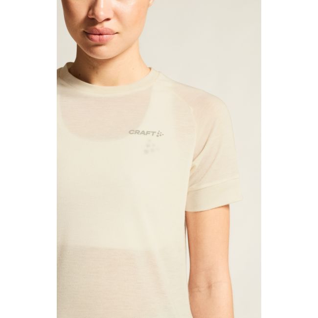 Craft ADV Trail Wool SS Tee W – Tricou de alergare trail cu lână - Alb