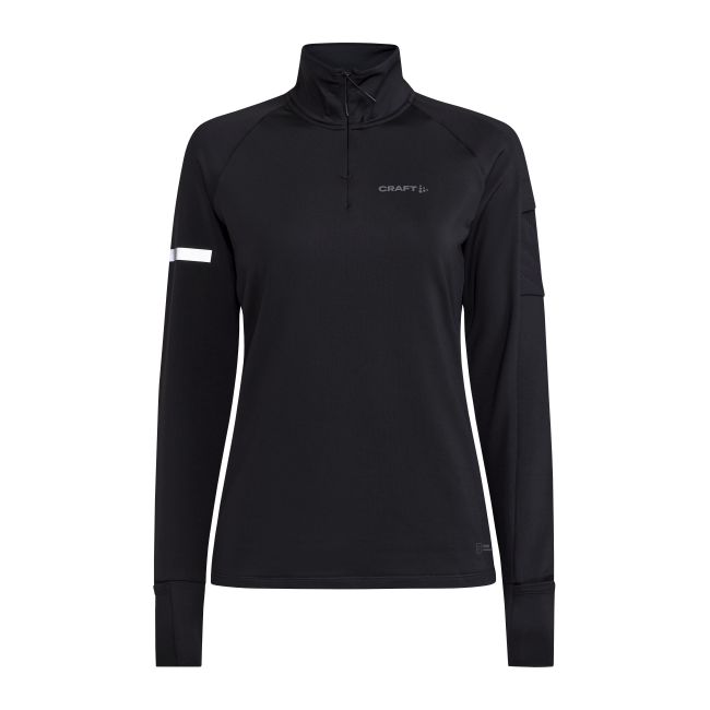 Craft ADV Subz LS 2 W – Bluză de alergare cu guler și fermoar - Negru