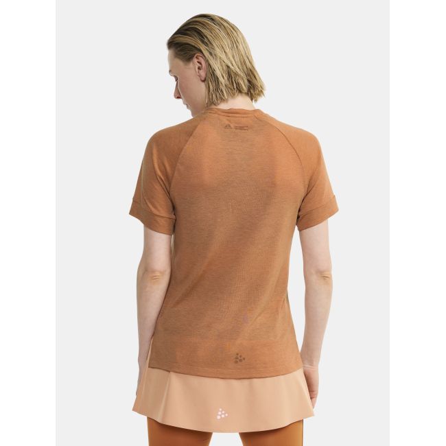 Craft ADV Trail Wool SS Tee W – Tricou de alergare trail cu lână - Maro (791200)