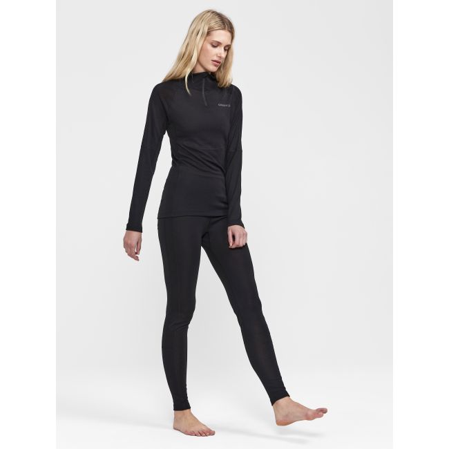 Craft ADV Wool Merino Pant W – Pantaloni strat de bază cu lână merinos - Negru