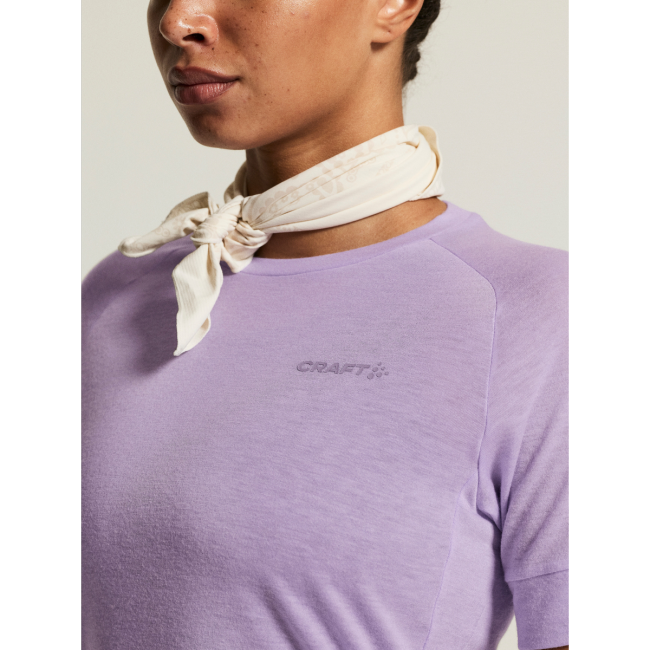 Craft ADV Trail Wool SS Tee W – Tricou de alergare trail cu lână - Mov