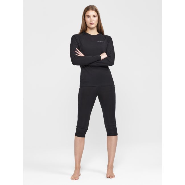 Craft ADV Wool Merino Knickers W – Pantaloni 3/4 strat de bază cu lână merinos - Negru