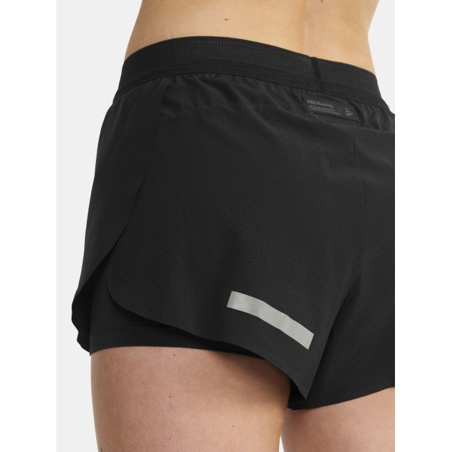 Craft PRO Hypervent Split Shorts 2 W – Pantaloni scurți de concurs cu șliț - Negru