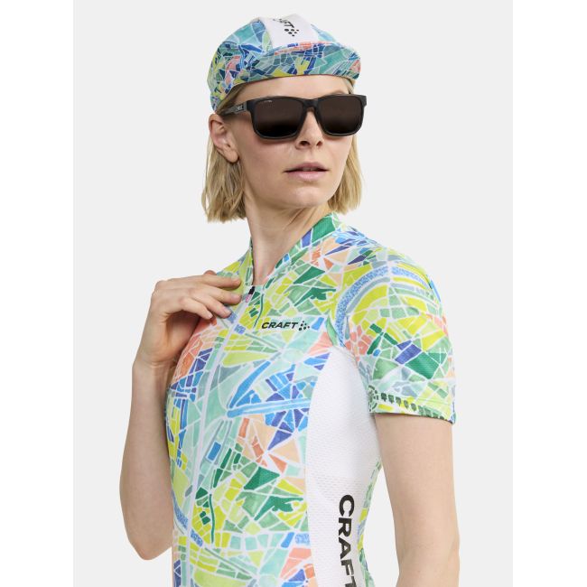 Craft ADV Endur Graphic Jersey W – Tricou de ciclism cu imprimeu - Alb