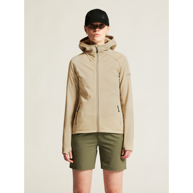 Craft ADV Explore Power Fleece Hood Jacket W – Geacă fleece elastică cu glugă - Maro