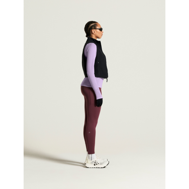 Craft ADV Subz Wool LS Tee 3 W – Bluză de alergare cu merinos și fermoar scurt - Mov (728M)