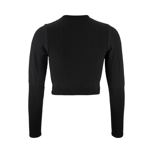 Craft ADV Tone Seamless Cropped LS Top W – Top scurt fără cusături cu mânecă lungă - Negru