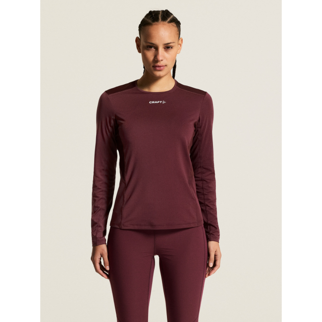 Craft ADV Essence LS Tee 2 W – Bluză tehnică cu mânecă lungă - Roșu