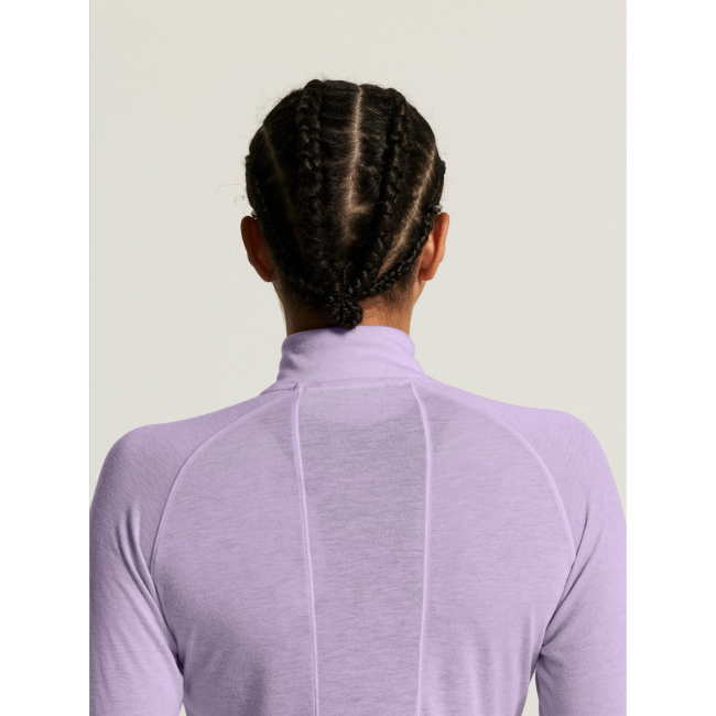 Craft ADV Subz Wool LS Tee 3 W – Bluză de alergare cu merinos și fermoar scurt - Mov (728M)