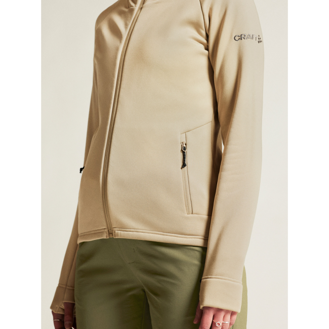 Craft ADV Explore Power Fleece Hood Jacket W – Geacă fleece elastică cu glugă - Maro