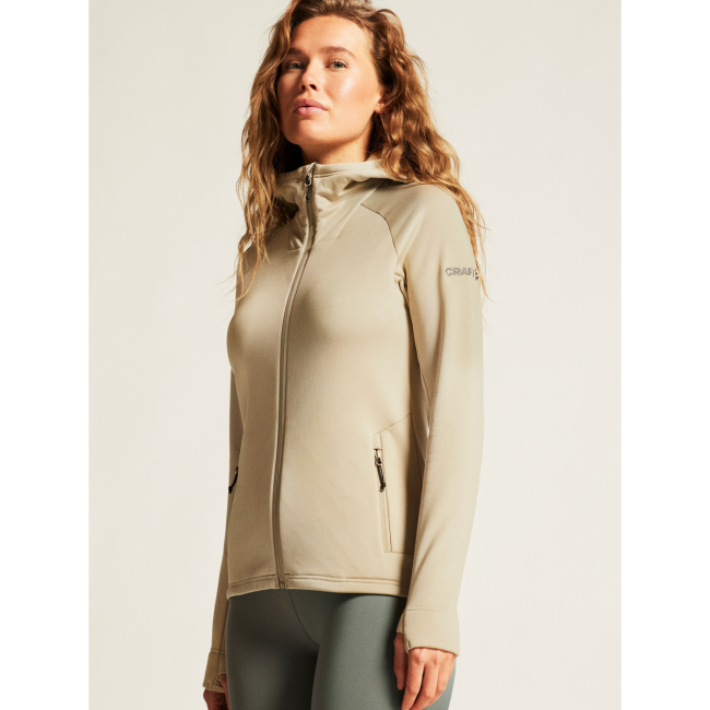 Craft ADV Explore Power Fleece Hood Jacket W – Geacă fleece elastică cu glugă - Maro