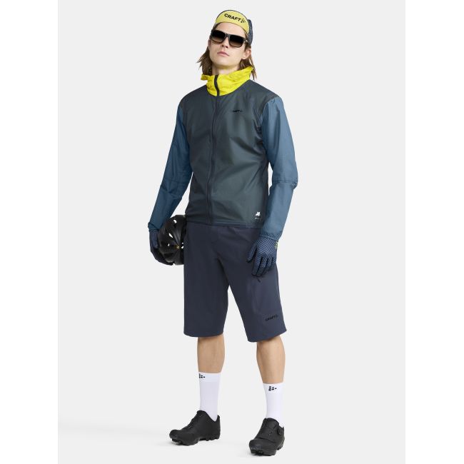 Craft ADV Offroad Wind Jacket – Geacă de vânt de ciclism cu glugă - Albastru