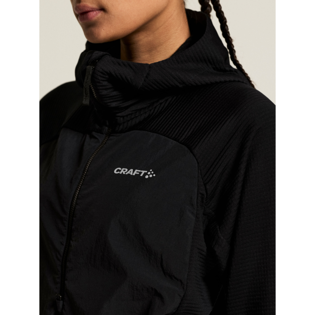 Craft Subz Light Hood Sweater W – Bluză hibridă cu glugă - Negru