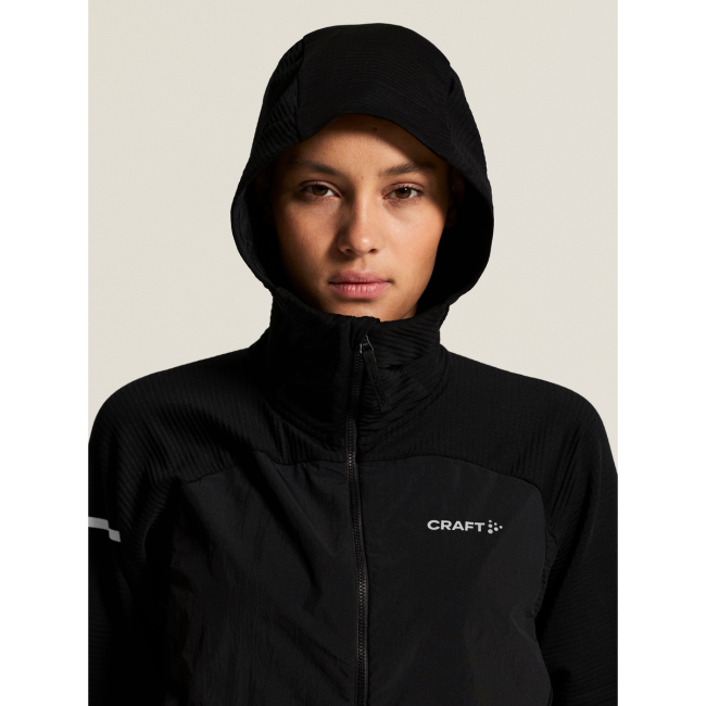 Craft Subz Light Hood Sweater W – Bluză hibridă cu glugă - Negru