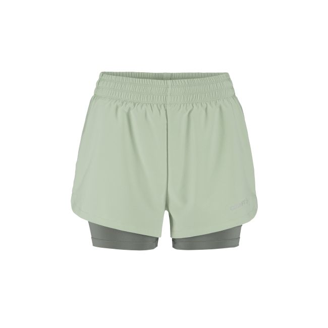 Craft ADV Essence 2-IN-1 Shorts 2 W – Pantaloni scurți de antrenament 2 în 1 - Verde