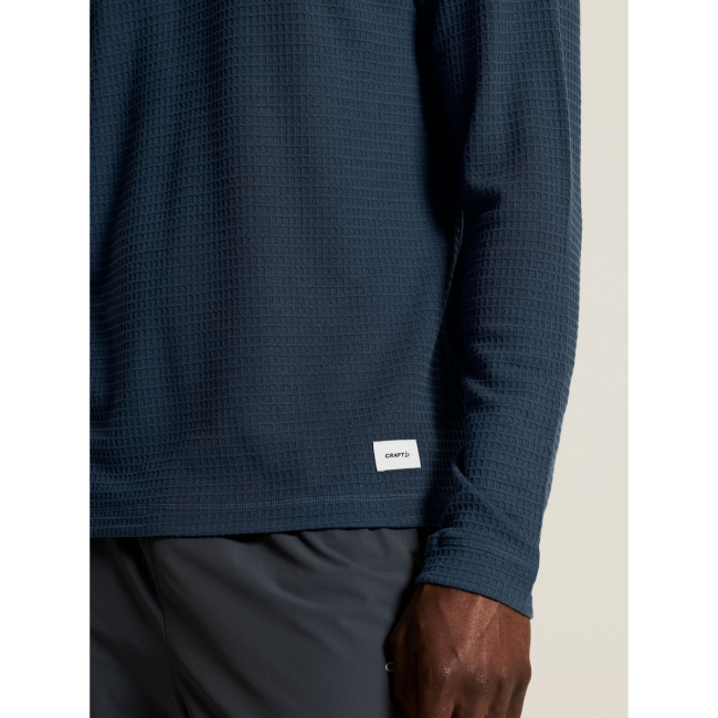 Craft Layers Wool Waffle Rn – Bluză din lână cu textură waffle - Albastru
