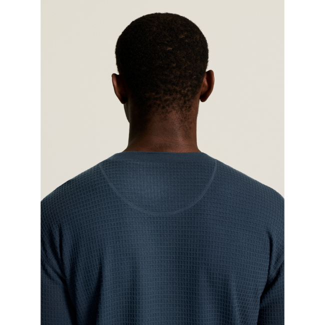Craft Layers Wool Waffle Rn – Bluză din lână cu textură waffle - Albastru