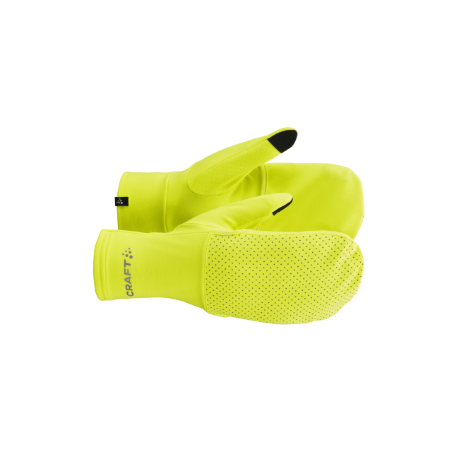 Craft Lumen Fleece Hybrid Glove 2 – Mănuși de alergare hibride reflectorizante - Galben