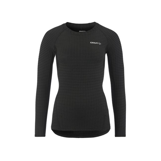 Craft Wool Extreme X LS 2 W – Bluză strat de bază cu lână merinos - Negru