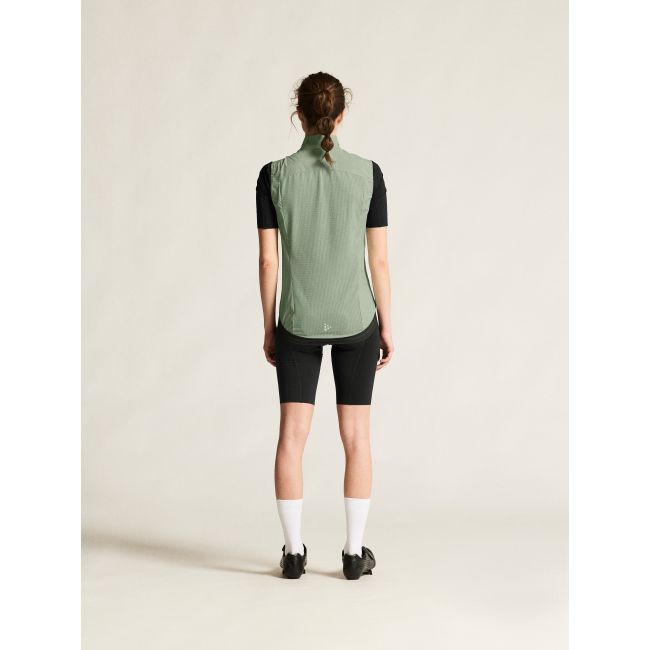 Craft Endur Light Wind Vest W – Vestă de vânt de ciclism ușoară - Verde