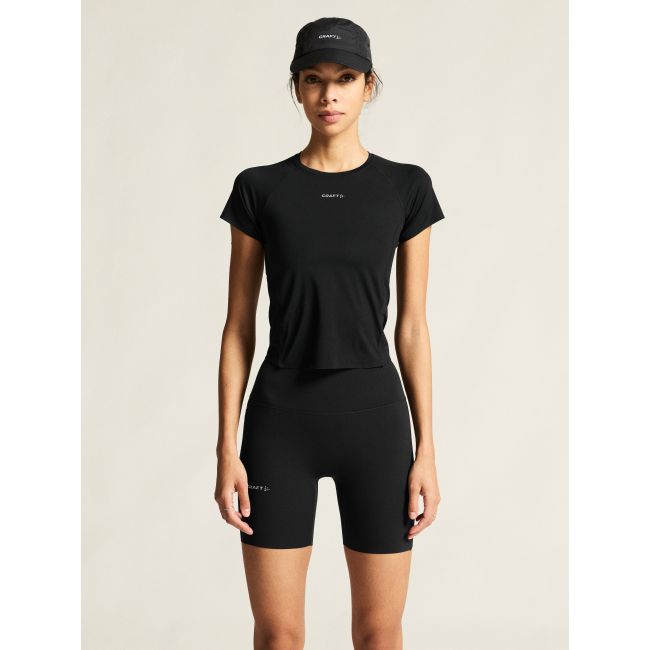 Craft Hypervent Cropped Tee W – Tricou scurt de alergare - Negru