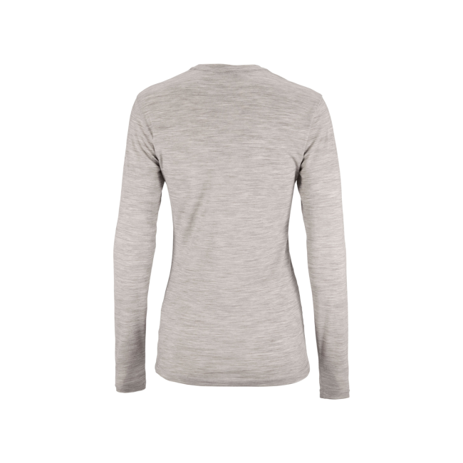 Craft Wool 95 LS CN W – Bluză strat de bază din lână merinos 95% - Gri