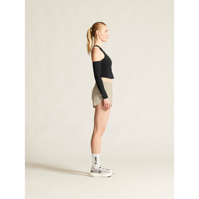 Craft Hypervent Cropped Pocket Singlet W – Top scurt de alergare cu buzunare - Negru
