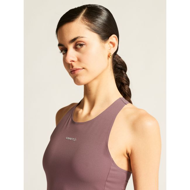 Craft Hypervent Cropped Pocket Singlet W – Top scurt de alergare cu buzunare - Mov