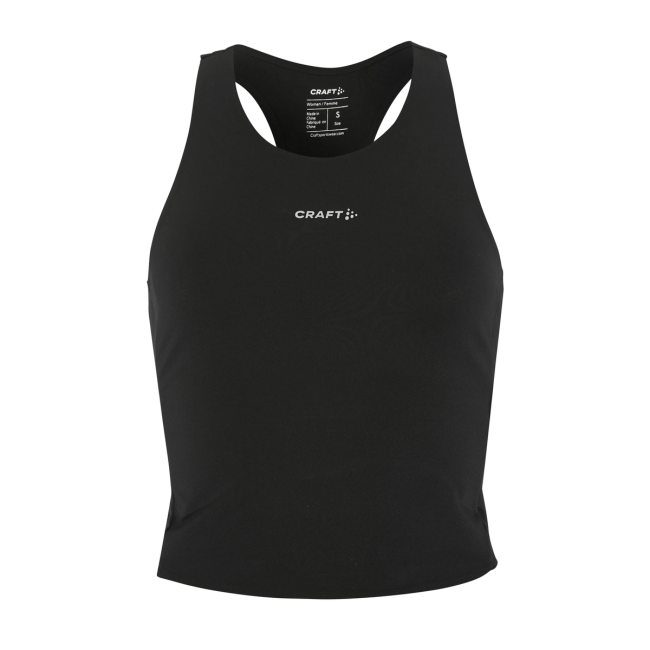 Craft Hypervent Cropped Pocket Singlet W – Top scurt de alergare cu buzunare - Negru