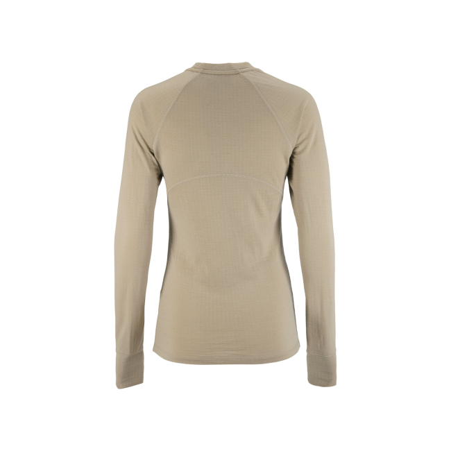 Craft Wool Comfort Rn LS W – Bluză strat de bază cu lână, dublu strat - Bej