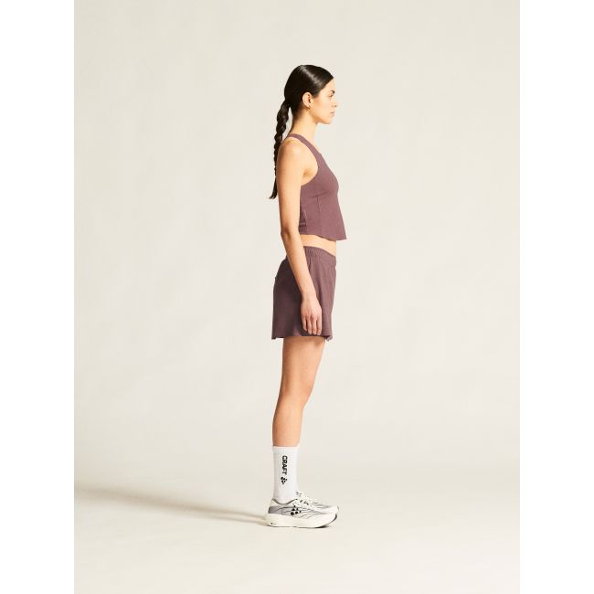 Craft Hypervent Cropped Pocket Singlet W – Top scurt de alergare cu buzunare - Mov