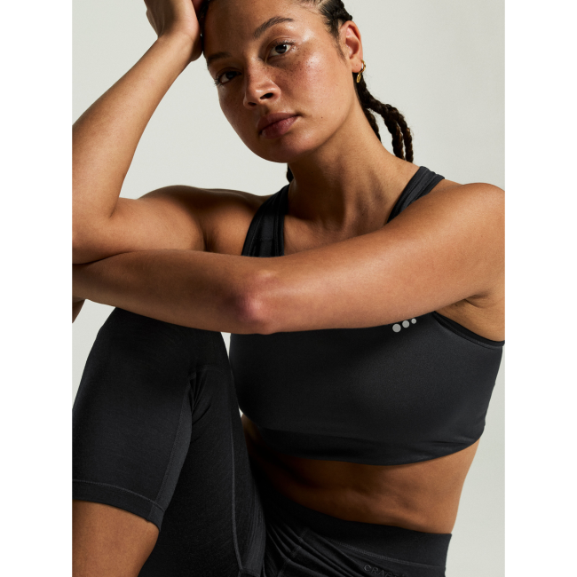 Craft Wool 95 Knickers W – Pantaloni 3/4 strat de bază din lână merinos 95% - Negru