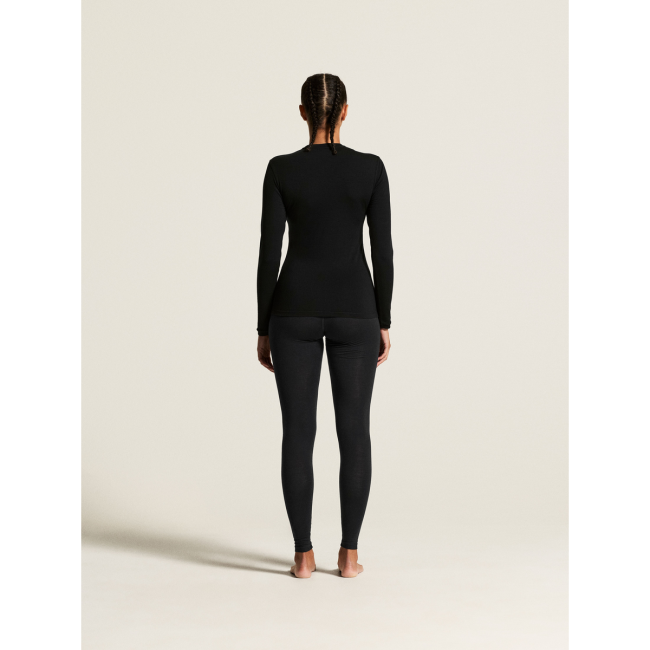 Craft Wool 95 Pants W – Pantaloni strat de bază din lână merinos 95% - Negru