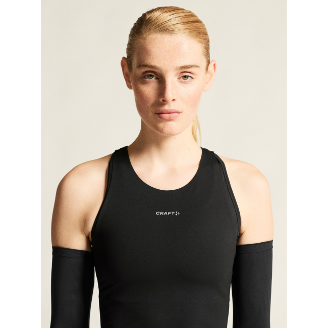 Craft Hypervent Cropped Pocket Singlet W – Top scurt de alergare cu buzunare - Negru
