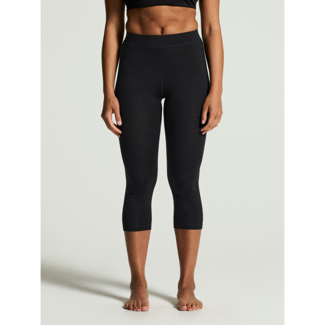 Craft Wool 95 Knickers W – Pantaloni 3/4 strat de bază din lână merinos 95% - Negru