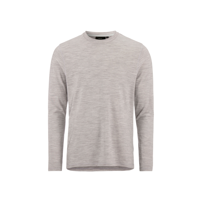 Craft Wool 95 LS CN – Bluză strat de bază din lână merinos 95% - Gri