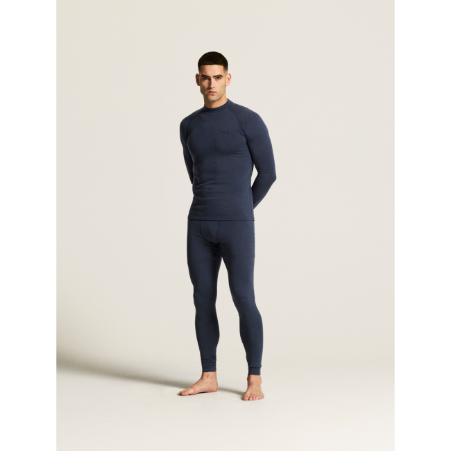 Craft Wool Comfort Rn LS – Bluză strat de bază cu lână, dublu strat - Albastru