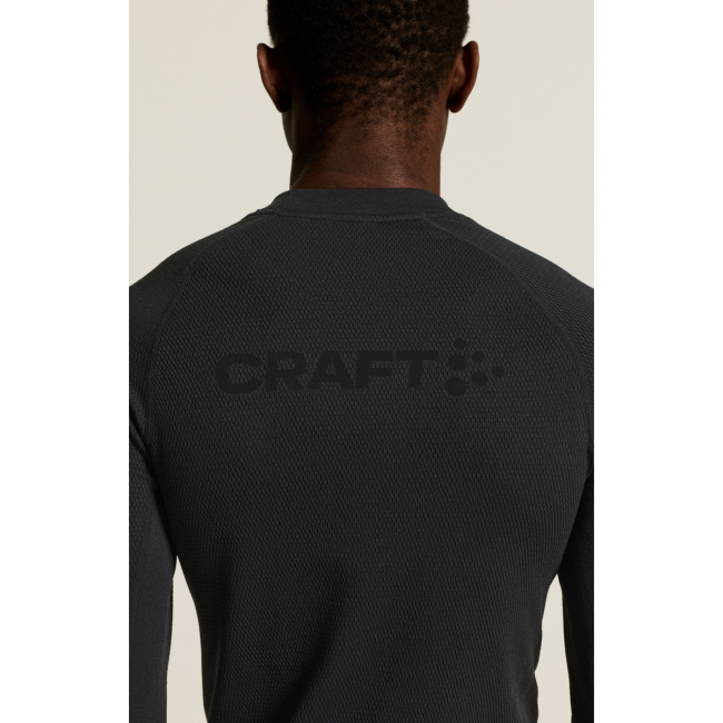 Craft Warm Comfort LS – Bluză strat de bază caldă - Negru