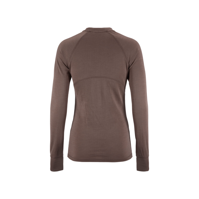 Craft Wool Comfort Rn LS W – Bluză strat de bază cu lână, dublu strat - Maro
