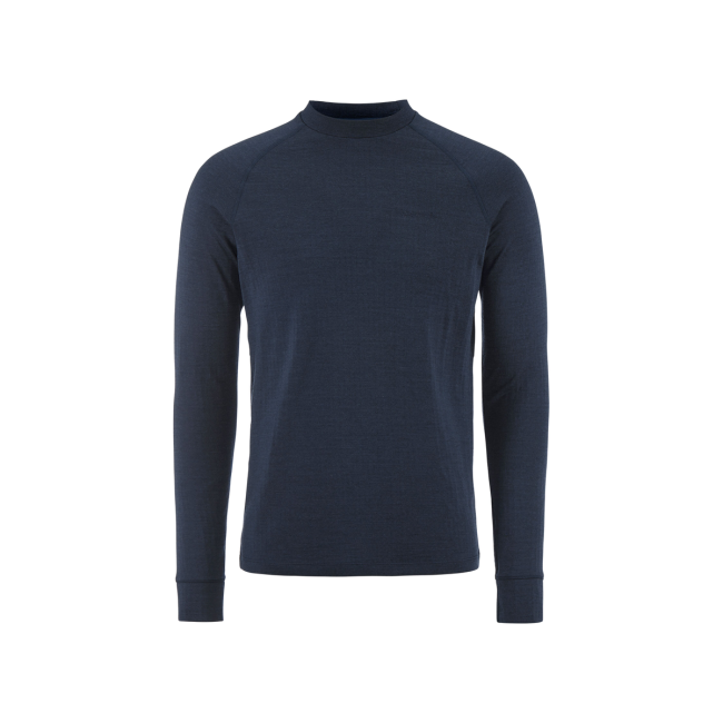 Craft Wool Comfort Rn LS – Bluză strat de bază cu lână, dublu strat - Albastru