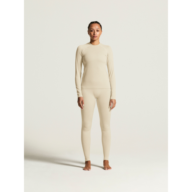 Craft Warm Comfort LS W – Bluză strat de bază caldă - Bej