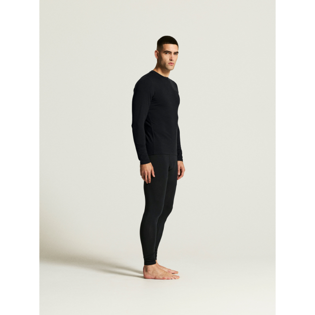 Craft Wool 95 LS CN – Bluză strat de bază din lână merinos 95% - Negru