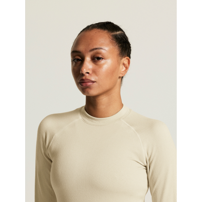 Craft Warm Comfort LS W – Bluză strat de bază caldă - Bej