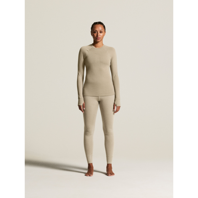 Craft Wool Comfort Pant W – Pantaloni strat de bază cu lână, dublu strat - Bej