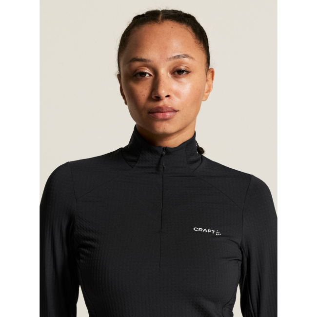 Craft Gain Thermal Midlayer 2 W – Bluză termică cu fermoar scurt - Negru